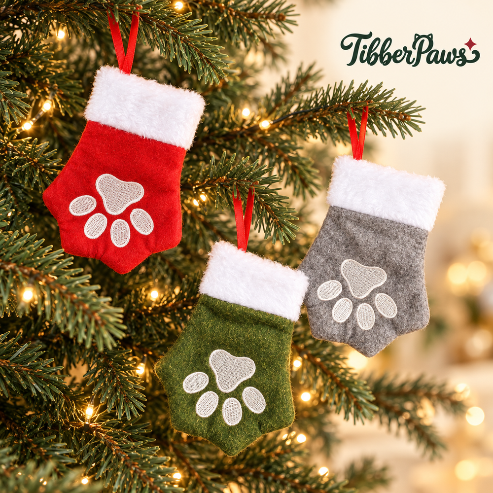 Mini Paw Christmas Stocking Ornament